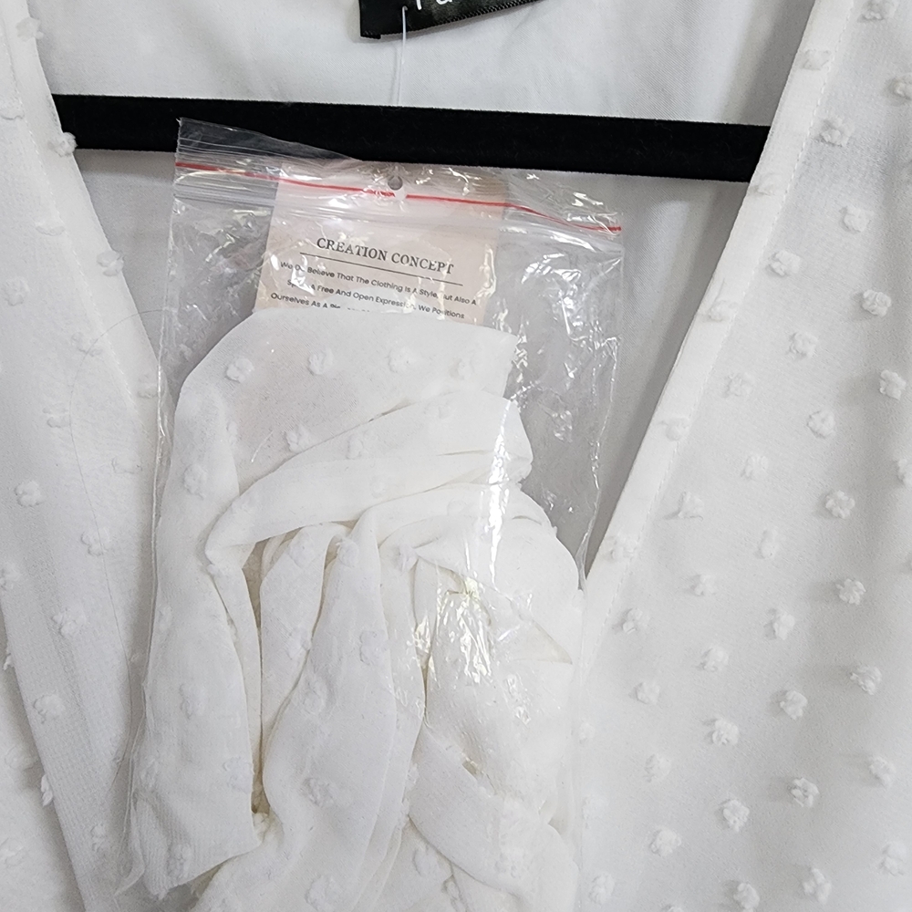 White Ruffled Maxi Dress - Picture 2 of 2
